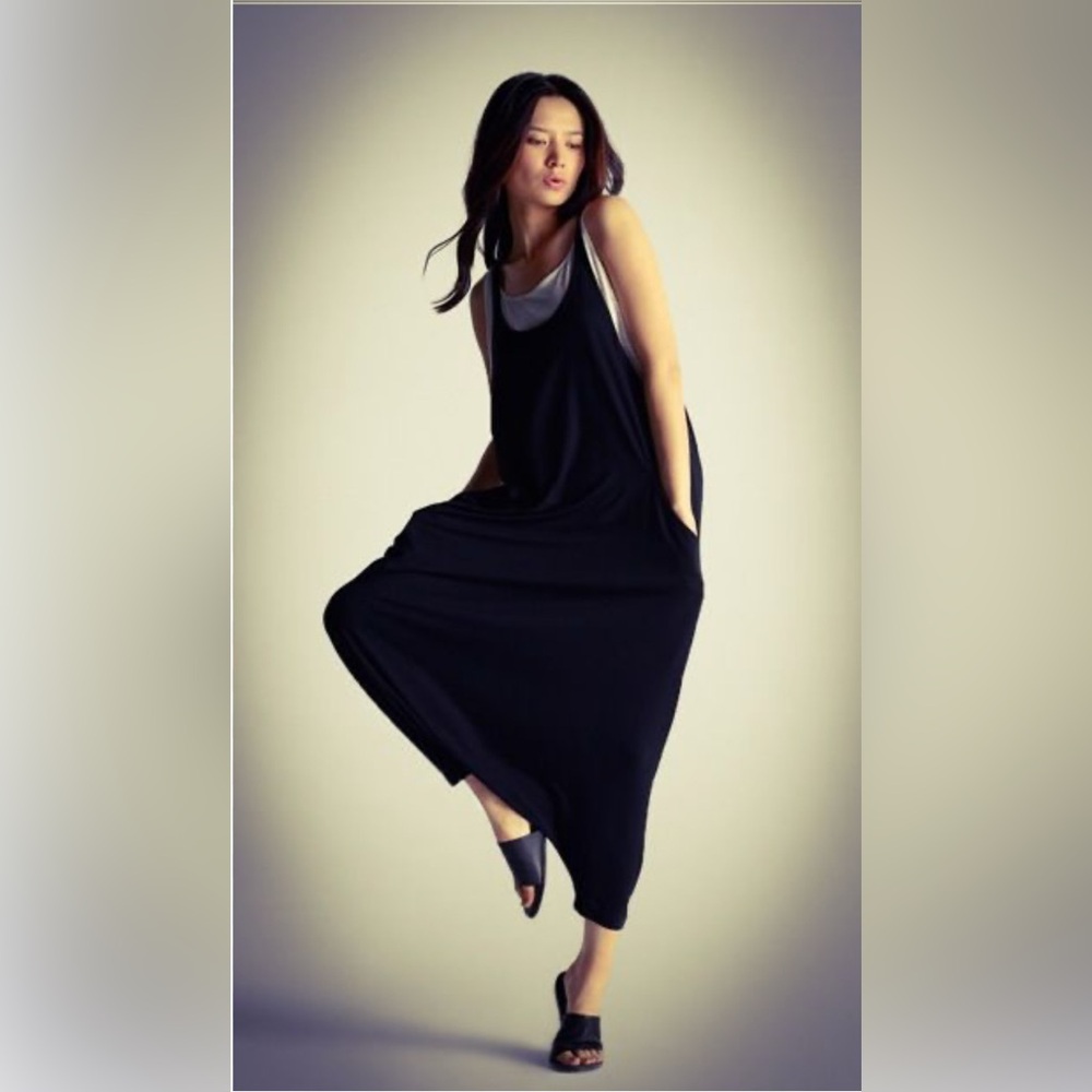 Preowned Eileen Fisher Harem Jumpsuit in Black Size Large